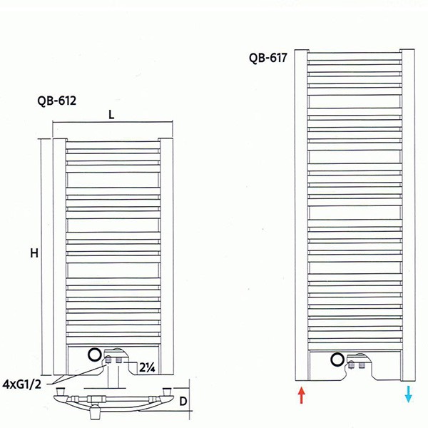Quatro QB Towel Warmer Specifications